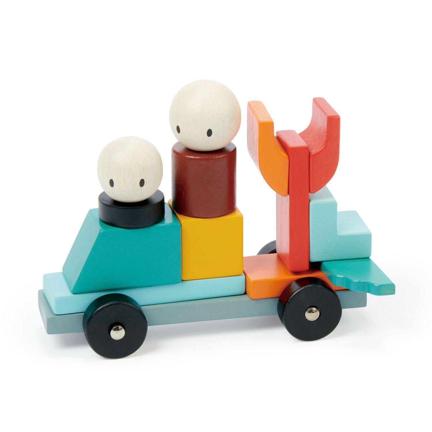Racing Magblocks mágneses építő játék, prémium minőségű fából - Racing Magblocs - 14 darab -Tender Leaf Toys-Tender Leaf Toys-9-Játszma.ro - A maradandó élmények boltja