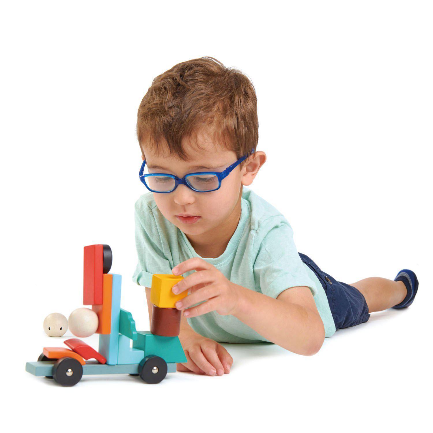 Racing Magblocks mágneses építő játék, prémium minőségű fából - Racing Magblocs - 14 darab -Tender Leaf Toys-Tender Leaf Toys-10-Játszma.ro - A maradandó élmények boltja