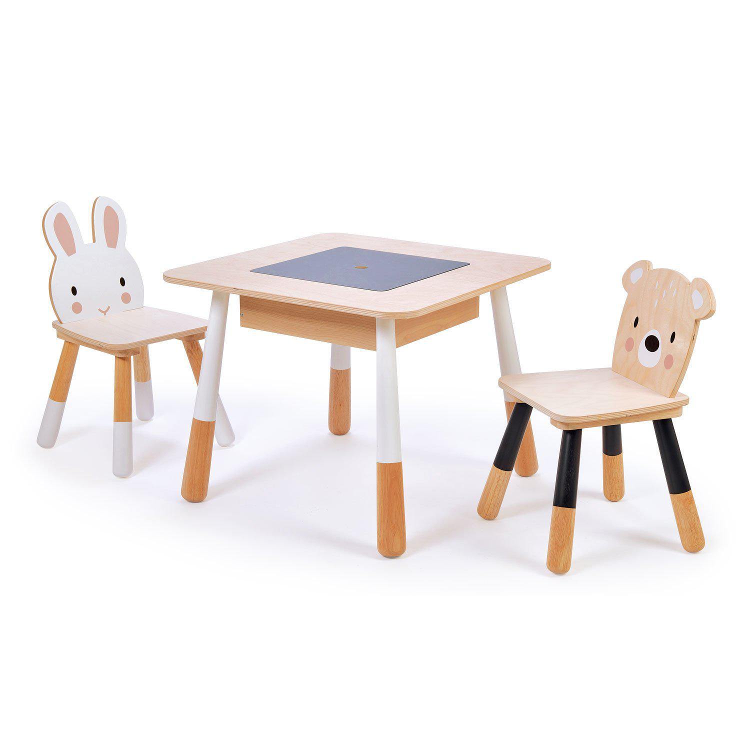 Gyerekbútor - Asztal 2 székkel, prémium minőségű fából - Forest table and Chairs - Tender Leaf Toys-Tender Leaf Toys-1-Játszma.ro - A maradandó élmények boltja