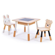 Gyerekbútor - Asztal 2 székkel, prémium minőségű fából - Forest table and Chairs - Tender Leaf Toys-Tender Leaf Toys-1-Játszma.ro - A maradandó élmények boltja