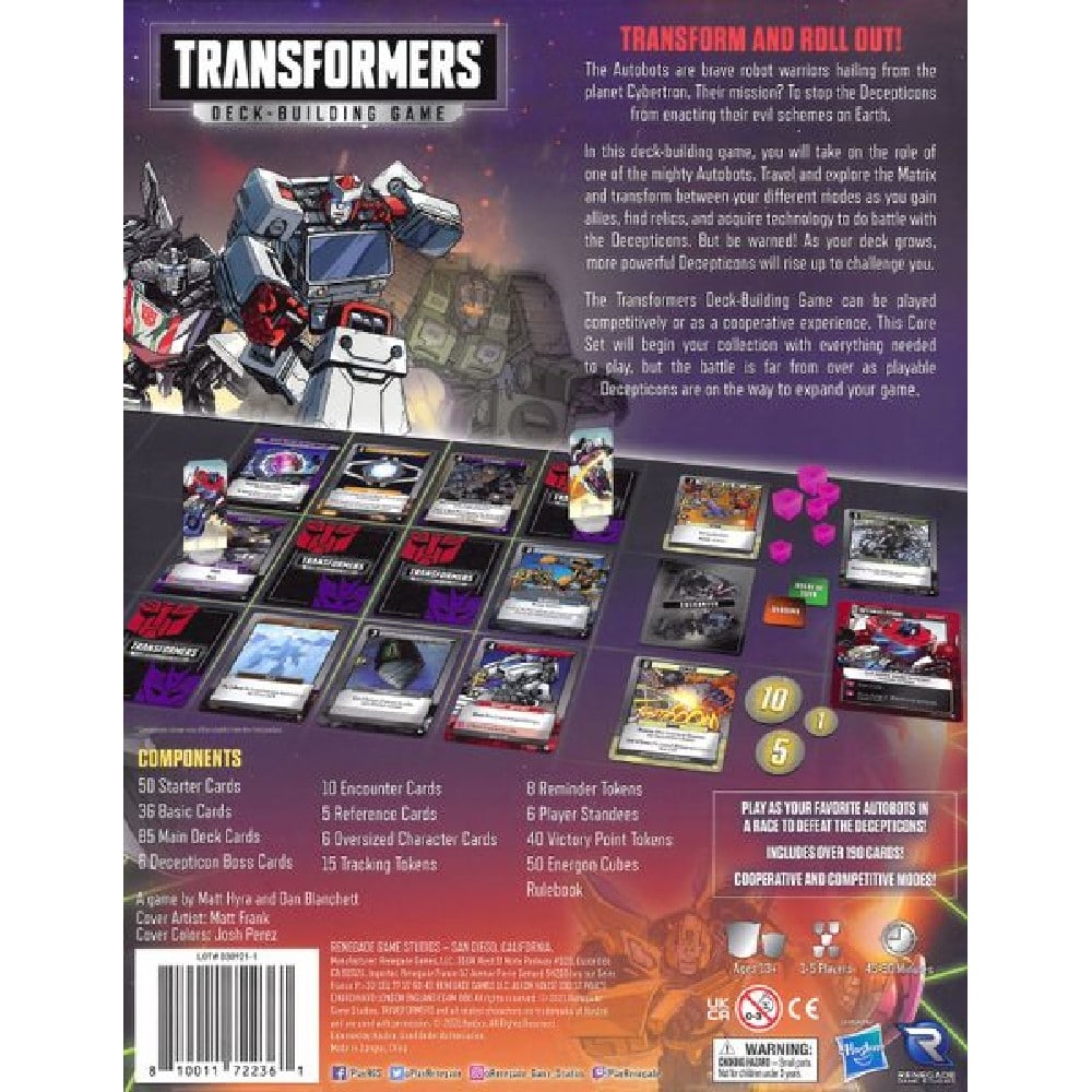Transformers Deck-Building Game angol nyelvű társasjáték