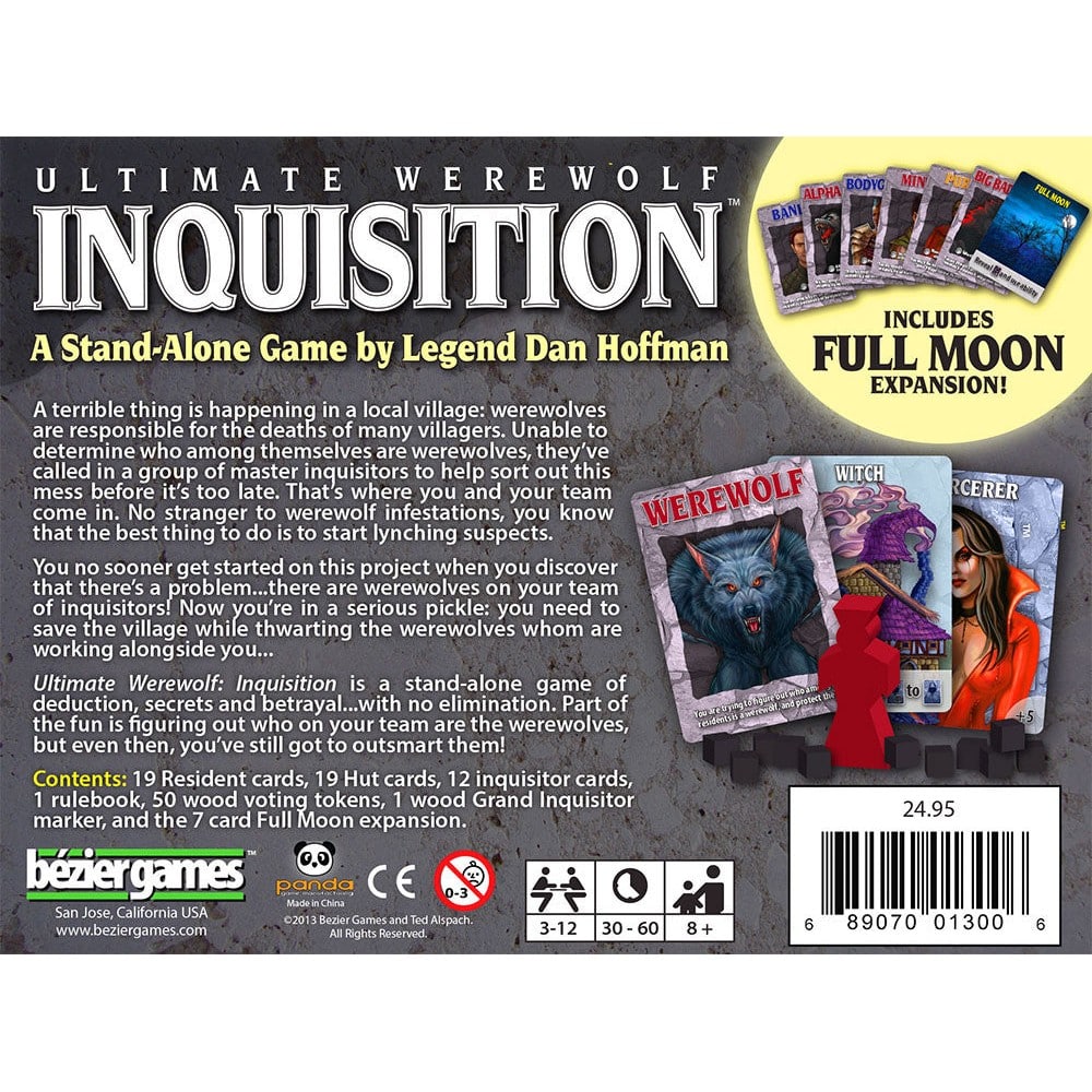 Ultimate Werewolf: Inquisition, angol nyelvű társasjáték