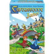 Carcassonne Junior társasjáték dobozkép gyerekekkel és váras illusztrációval