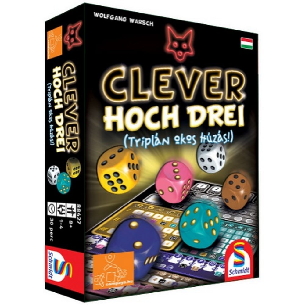 Clever hoch Drei, Triplán okos húzás magyar nyelvű társasjáték