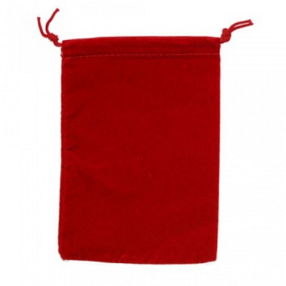 Suede Dice Bag Red 10x15 cm