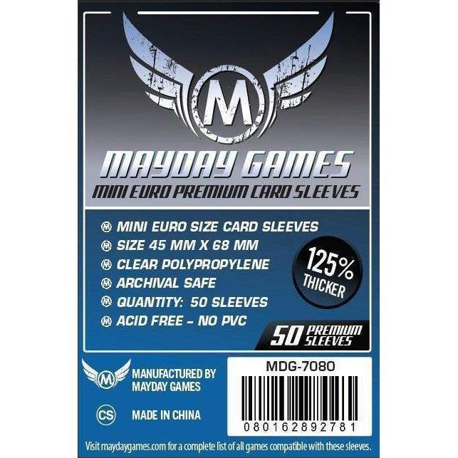 Mayday Euro mini Premium kártyavédő (50 db) 45mm x 68mm-Mayday-1-Játszma.ro - A maradandó élmények boltja