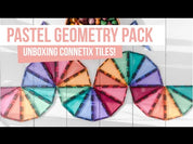 Connetix Magnetic Tiles, Pastel Geometry Pack 40 darabos