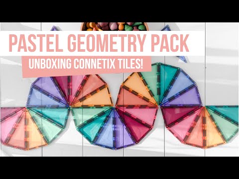 Connetix Magnetic Tiles, Pastel Geometry Pack 40 darabos