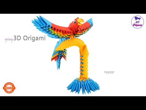 Creagami - 3D origami készlet, Papagáj
