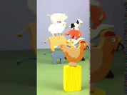 Háziállatok, prémium minőségű fából - Stacking Farmyard - 13 darab - Tender Leaf Toys