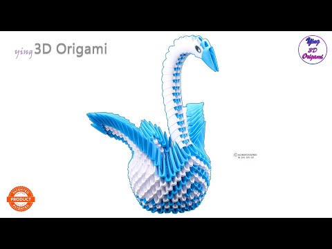 Creagami - 3D origami készlet, Hattyú (közepes)