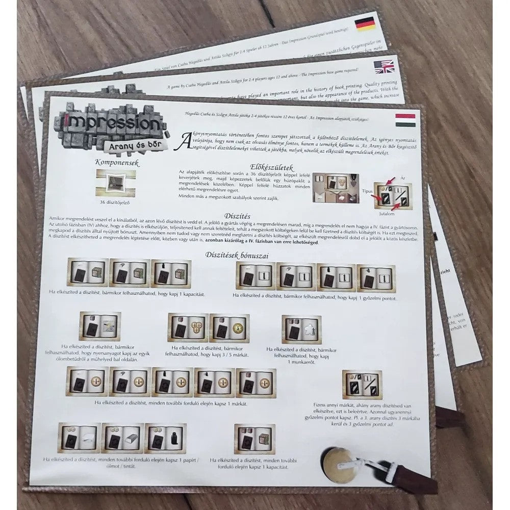 Impression, Kickstarter kiadás magyar nyelvű társasjáték