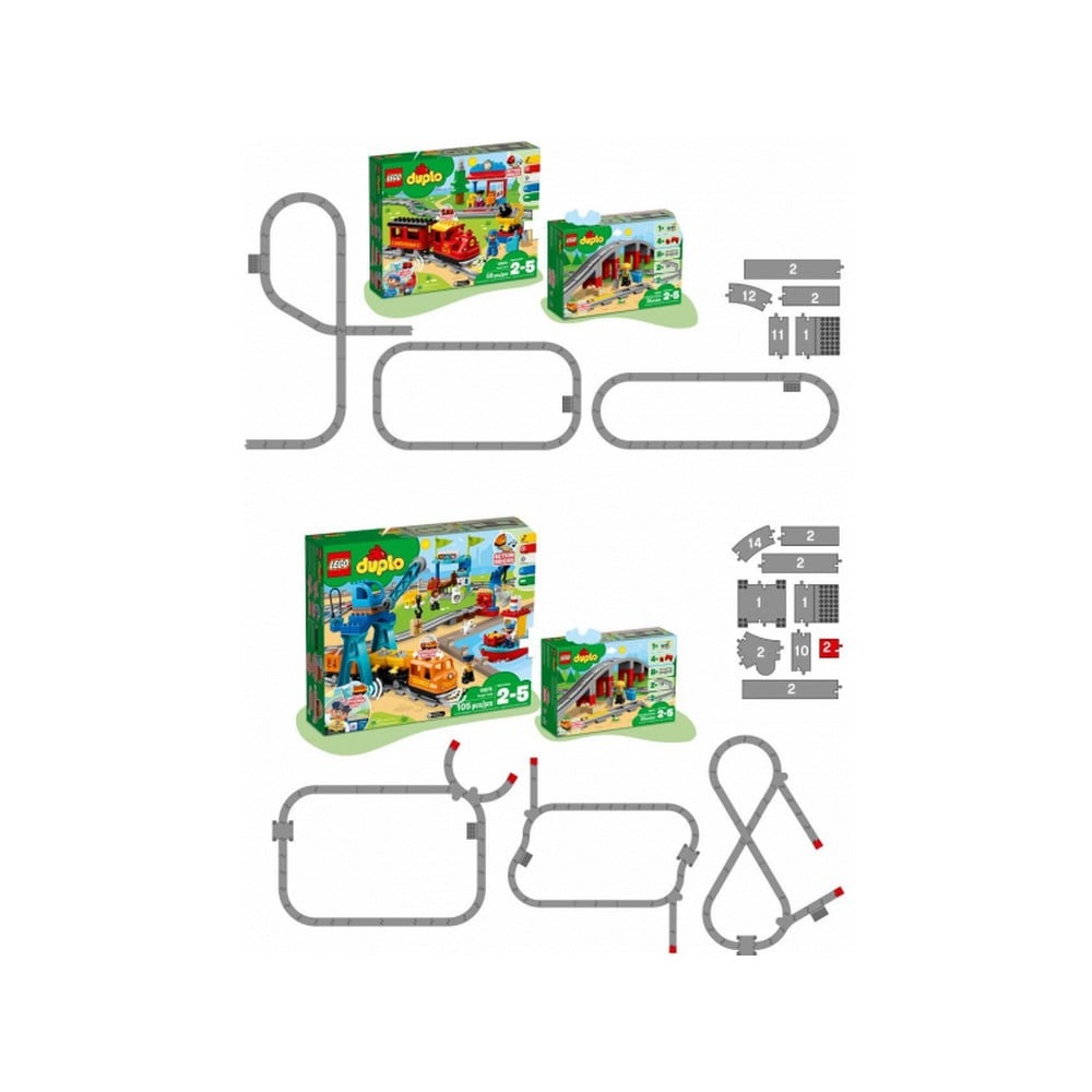 LEGO DUPLO Vasúti híd és sínek 10872 26 darabos