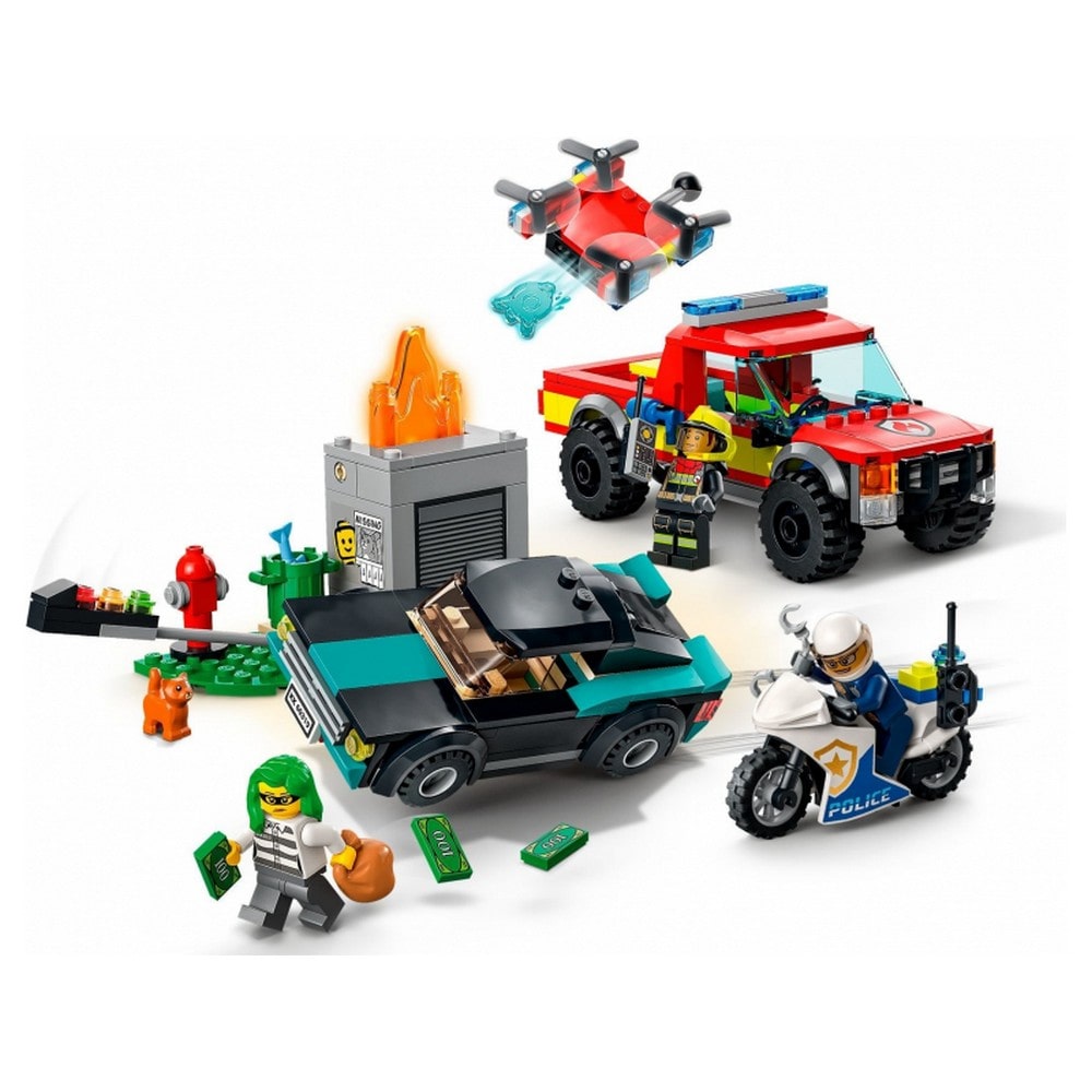 LEGO City Tűzoltás és rendőrségi hajsza 60319 295 darabos