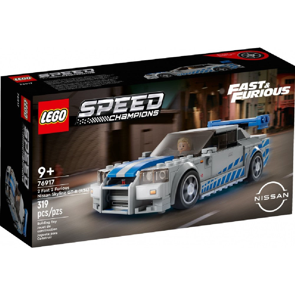 LEGO Speed Champions 2 Fast 2 Furious Nissan Skyline GT-R (R34) 76917 319 darabos