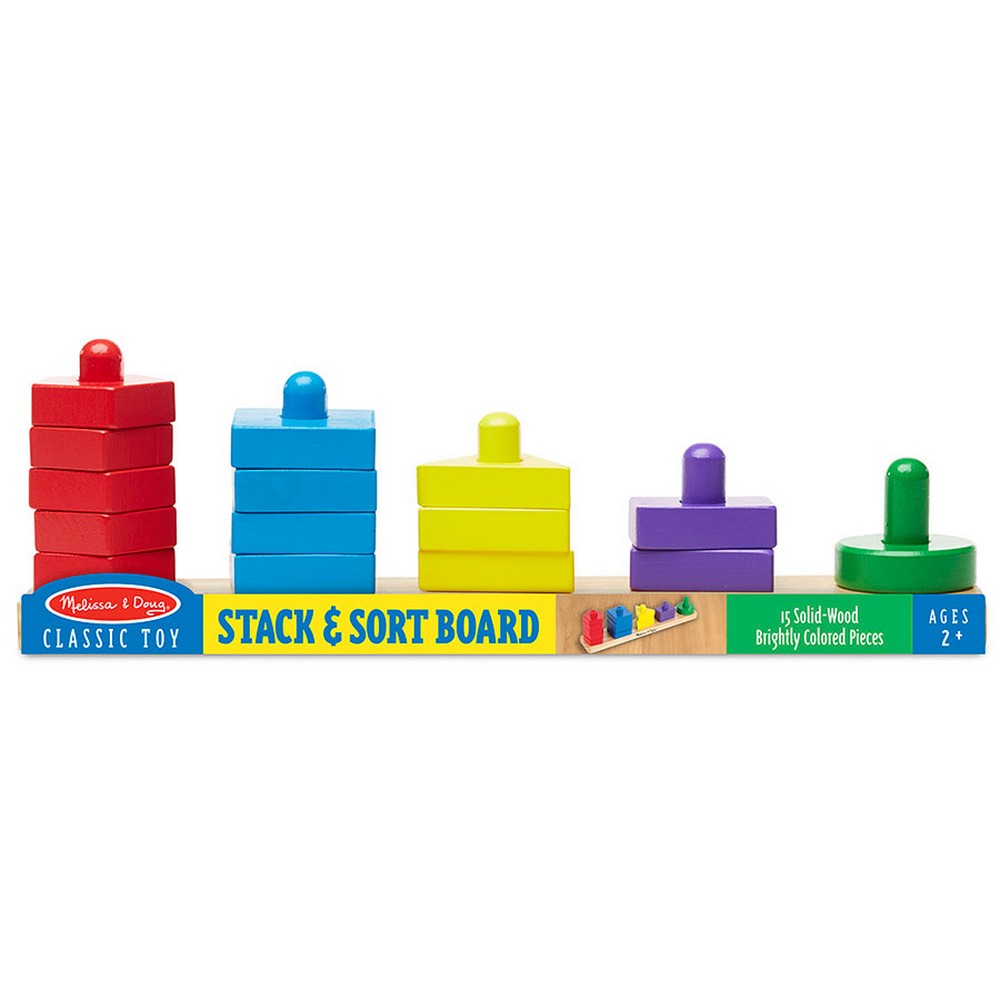 Melissa & Doug Fa készségfejlesztő játék - Formarendező Toronyépítő