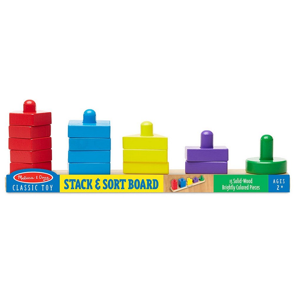 Melissa & Doug Fa készségfejlesztő játék - Formarendező Toronyépítő