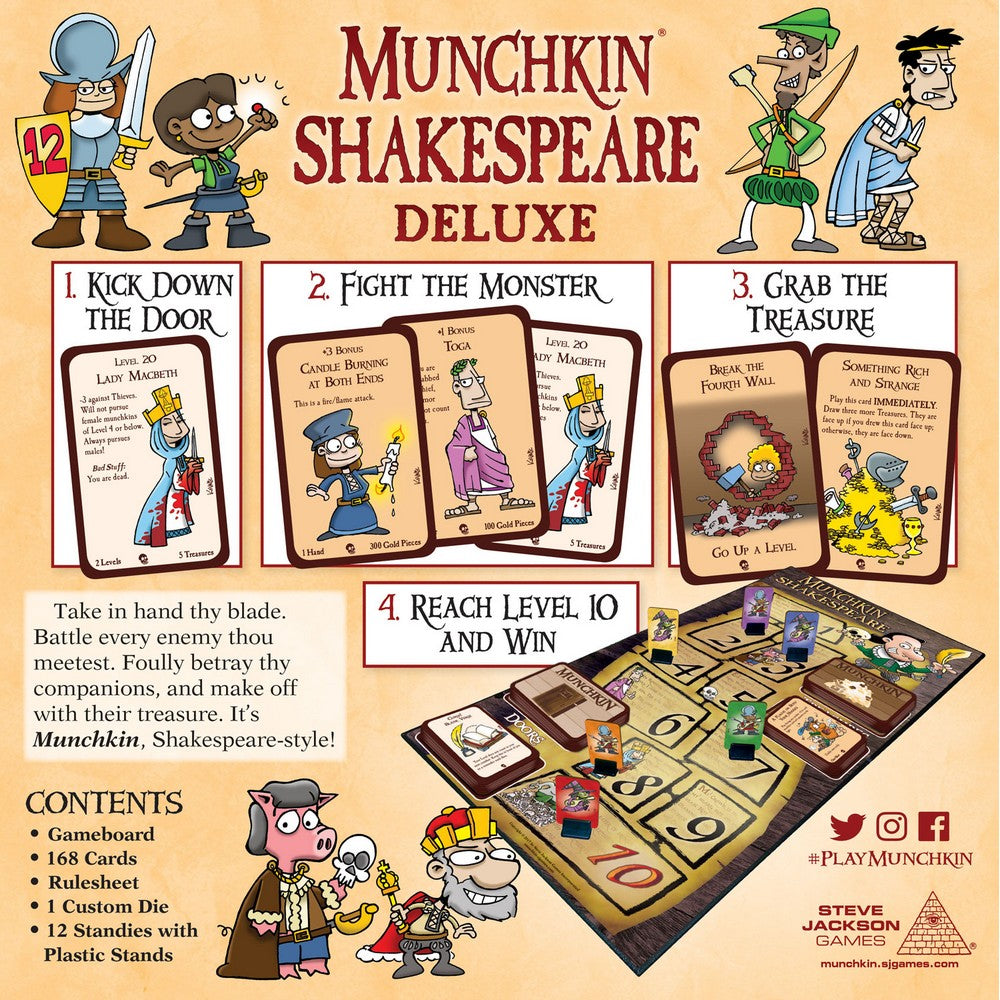 Munchkin Shakespeare Deluxe angol nyelvű társasjáték