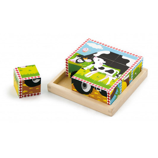 Képkirakó mesekocka puzzle 6 az 1-ben, Viga