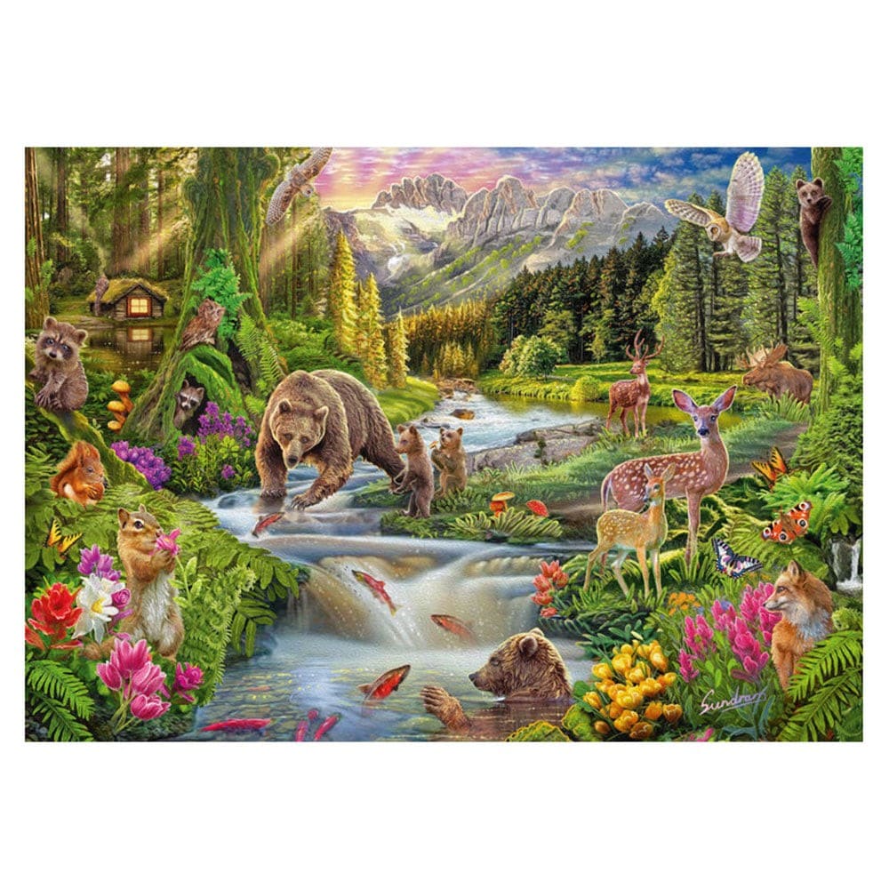 Puzzle Schmidt: Steve Sundram-Erdei állatok, 1000 darabos