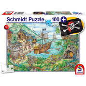 Schmidt puzzle: Kalózsziget, 100 darabos + Ajándék: kalózzászló