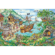 Schmidt puzzle: Kalózsziget, 100 darabos + Ajándék: kalózzászló
