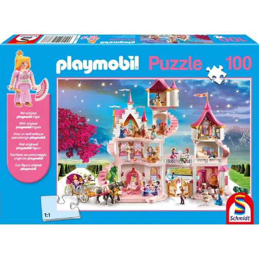 Schmidt puzzle: playmobil - Hercegnő vára, 100 db + Ajándék: playmobil figura