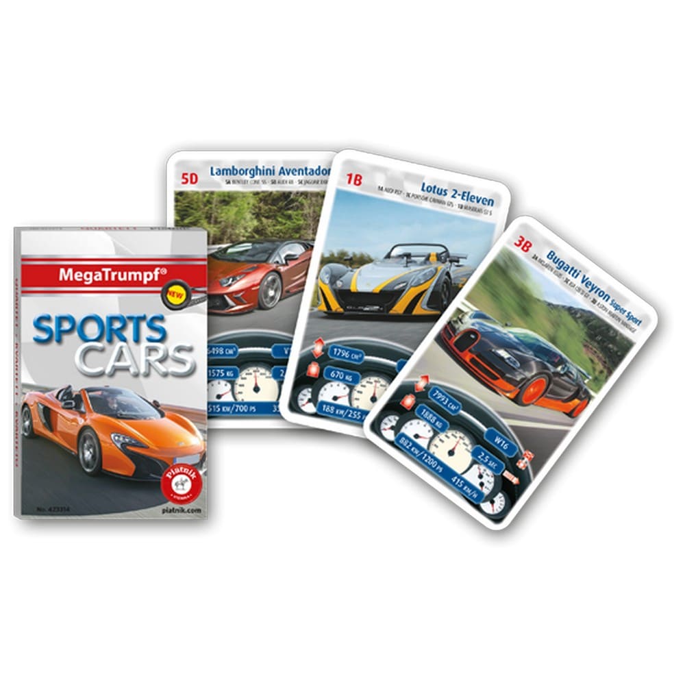 Sports cars - kvartett kártyajáték