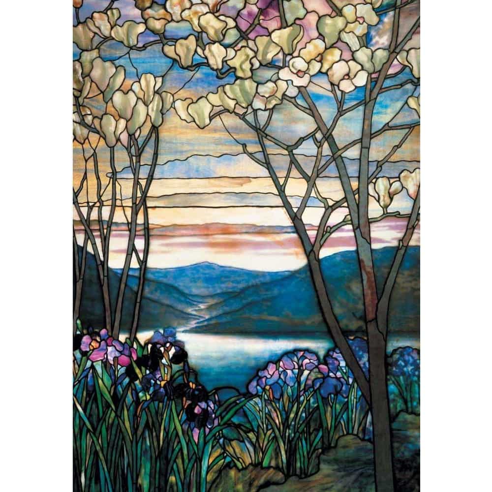 1000 darabos Tiffany - Magnolia és írisz puzzle