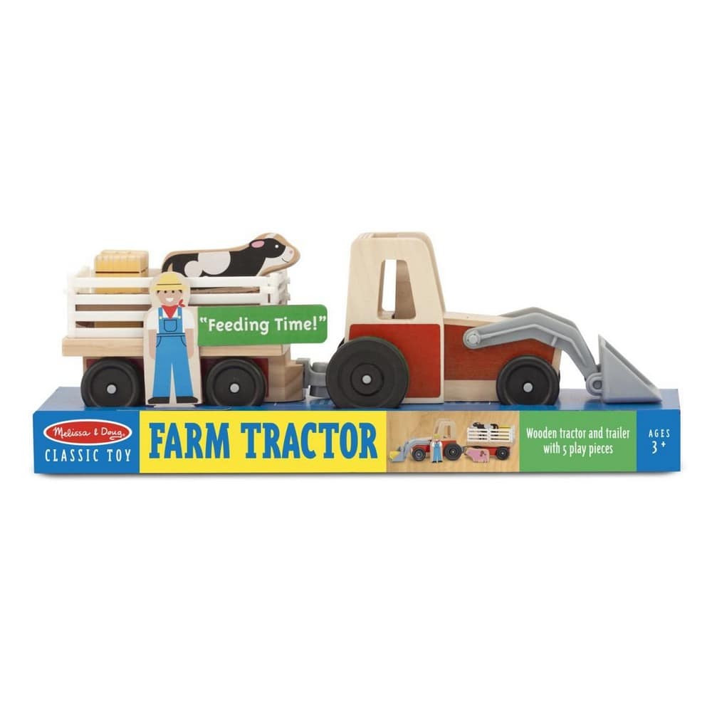 Melissa & Doug Fa jármű, Traktor kiegésztőkkel