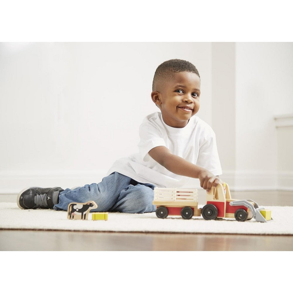 Melissa & Doug Fa jármű, Traktor kiegésztőkkel